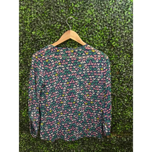 Mossimo, lightweight Blouse, hearts, Size S - Picture 6 of 7